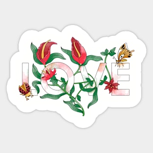 Flowers and love Sticker